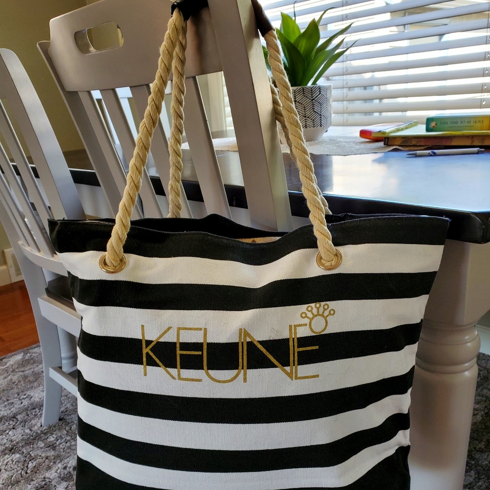 KEUNE Striped Rope Tote - 19" x 13 1/2" (NWT) - Picture 7 of 8